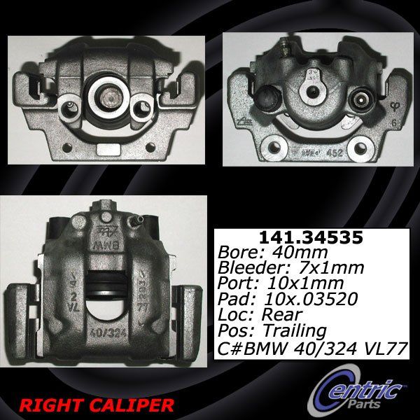 1995-2001 BMW 740i Disc Brake Caliper - Rear Right (Centric)