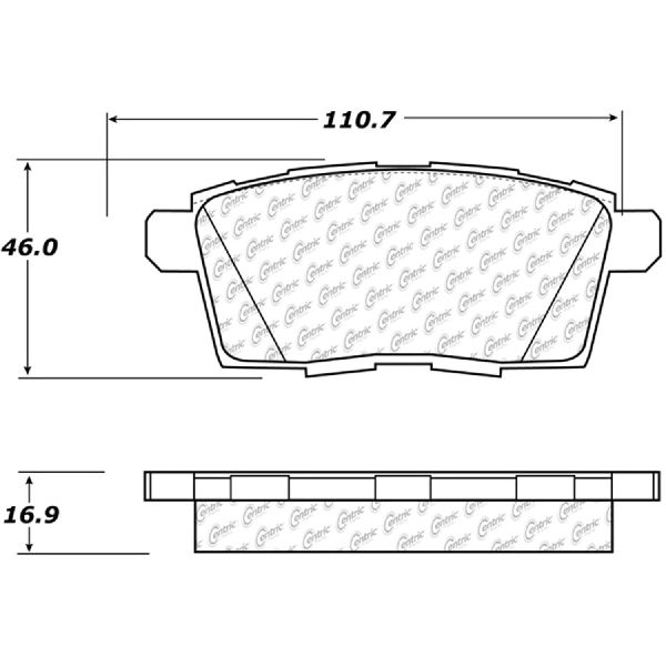 2007-2012 Mazda CX-7 Disc Brake Pad Set - Rear (Centric)