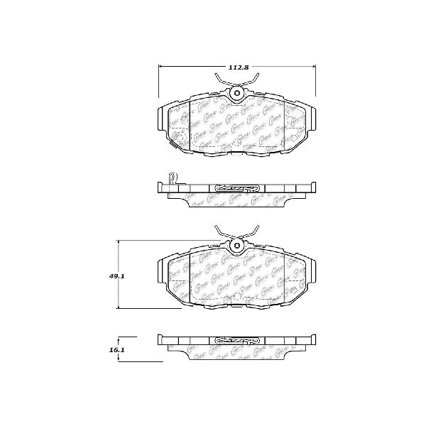 2011-2014 Ford Mustang Disc Brake Pad Set - Rear (Centric)