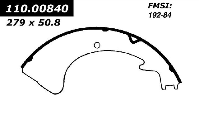 1960-1961 Plymouth Fury Drum Brake Shoe - Rear (Centric)