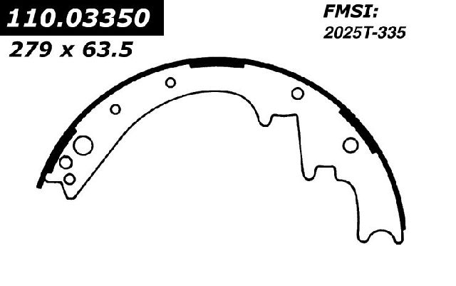 1965-1971 Chrysler 300 Drum Brake Shoe - Rear (Centric)