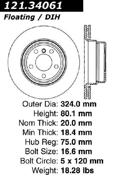 2002-2006 BMW X5 Disc Brake Rotor - Rear (Centric)