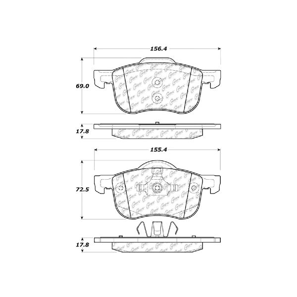 1999-2006 Volvo S80 Disc Brake Pad Set - Front (Centric)
