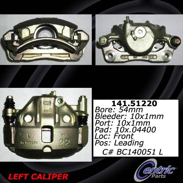 2000-2005 Hyundai Accent Disc Brake Caliper - Front Left (Centric)
