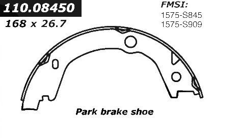 2006-2010 Kia Optima Parking Brake Shoe - Rear (Centric)