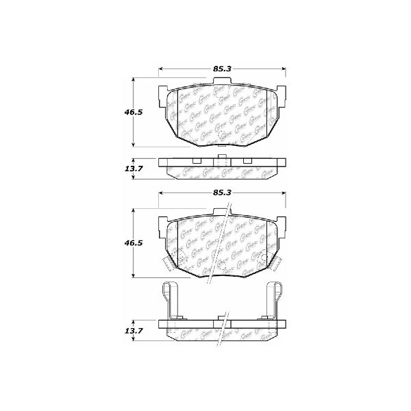 1994-2006 Hyundai Elantra Disc Brake Pad Set - Rear (Centric)