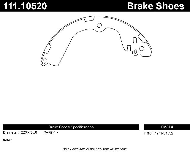 2015-2018 Chevrolet City Express Drum Brake Shoe - Rear (Centric)