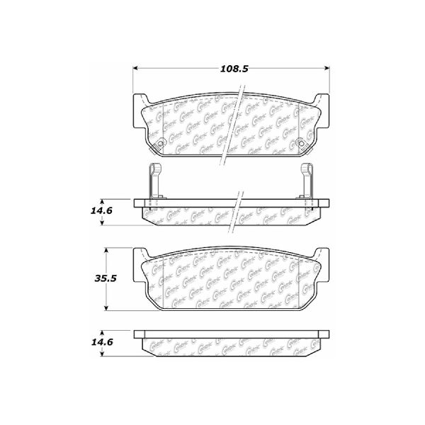 2003-2004 INFINITI M45 Disc Brake Pad Set - Rear (Centric)