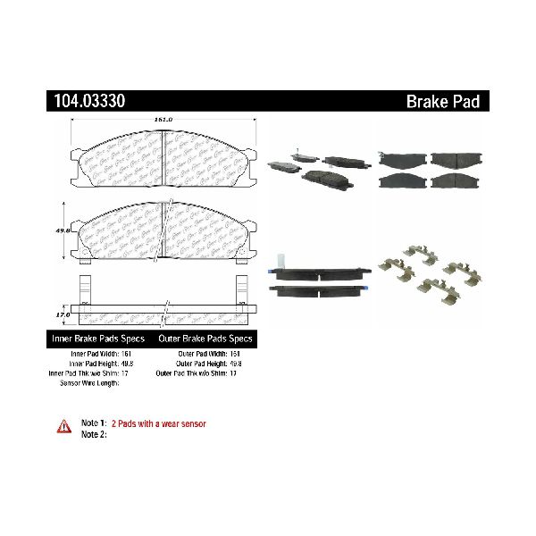 1986-1994 Nissan D21 Disc Brake Pad Set - Front (Centric)