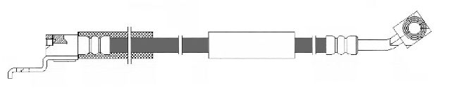 1990-2001 Jeep Cherokee Brake Hydraulic Hose - Front Left (Centric)