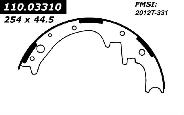 1965-1972 Dodge Dart Drum Brake Shoe - Rear (Centric)