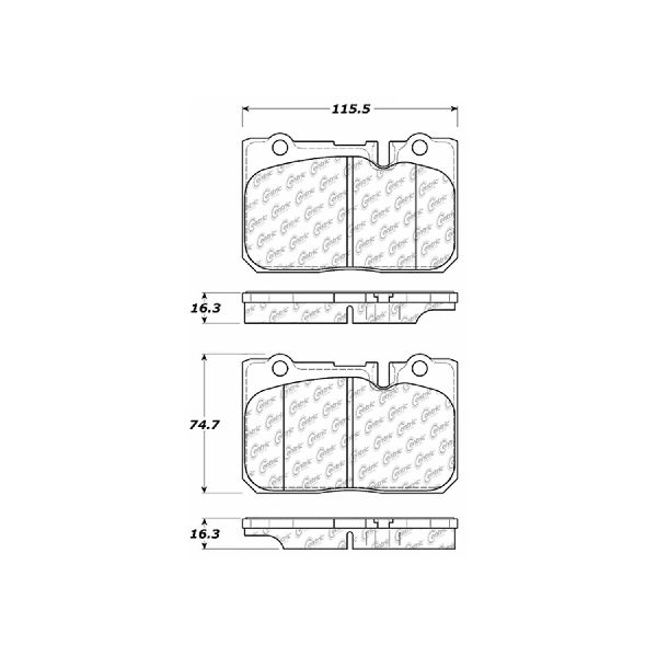 1995-2000 Lexus LS400 Disc Brake Pad Set - Front (Centric)