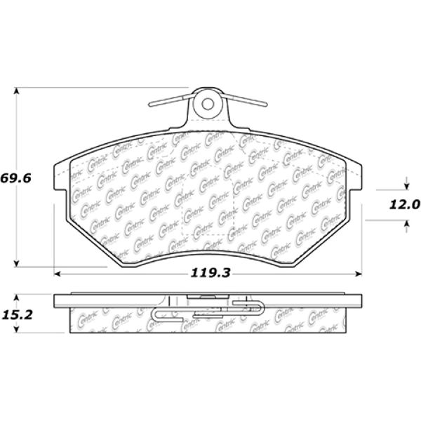 1988-1998 Volkswagen Jetta Disc Brake Pad Set - Front (Centric)