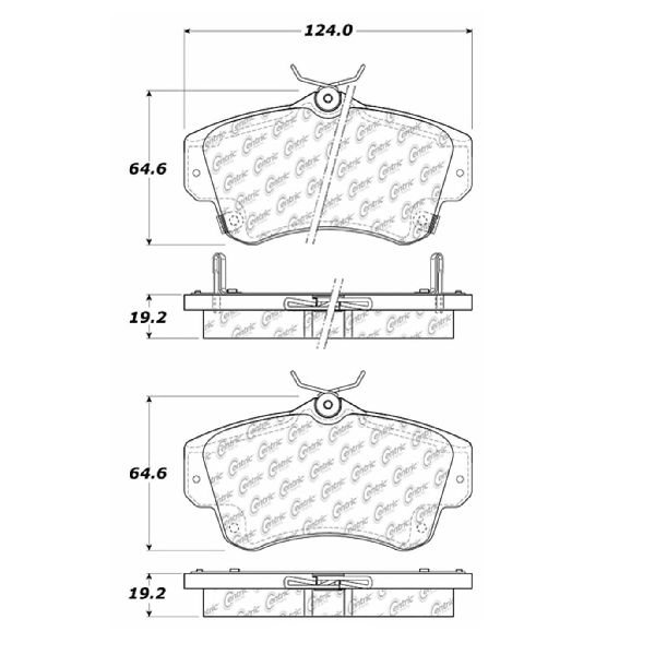 2001-2010 Chrysler PT Cruiser Disc Brake Pad Set - Front (Centric)