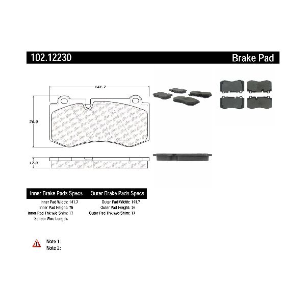 2007-2013 Mercedes-Benz S600 Disc Brake Pad Set - Front (Centric)