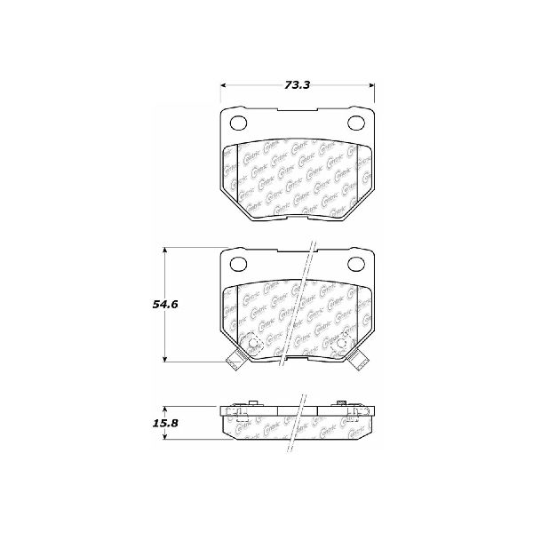 1989-1996 Nissan 300ZX Disc Brake Pad Set - Rear (Centric)
