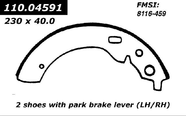 1969-1976 BMW 2002 Drum Brake Shoe - Rear (Centric)