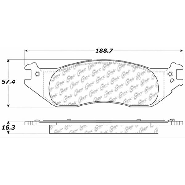 2004-2006 Ford E-150 Disc Brake Pad Set - Front (Centric)