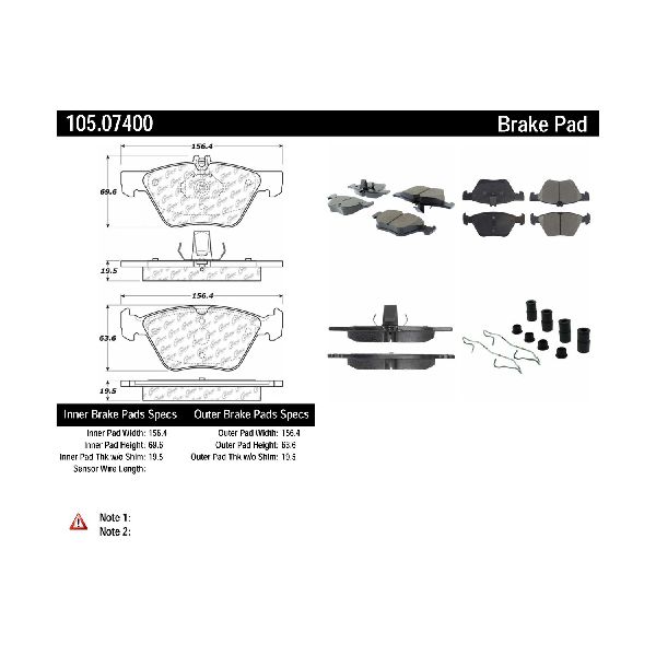 1998-2003 Mercedes-Benz CLK320 Disc Brake Pad Set - Front (Centric)