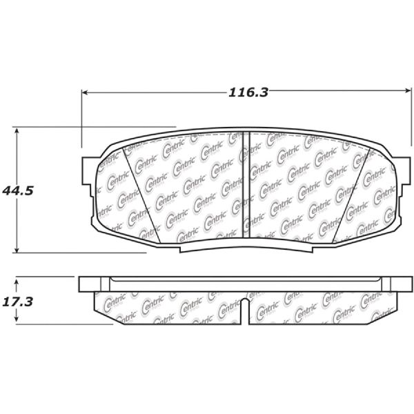 2008-2022 Toyota Sequoia Disc Brake Pad Set - Rear (Centric)