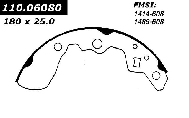 1989-1996 Suzuki Swift Drum Brake Shoe - Rear (Centric)