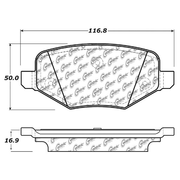 2009-2019 Ford Flex Disc Brake Pad Set - Rear (Centric)