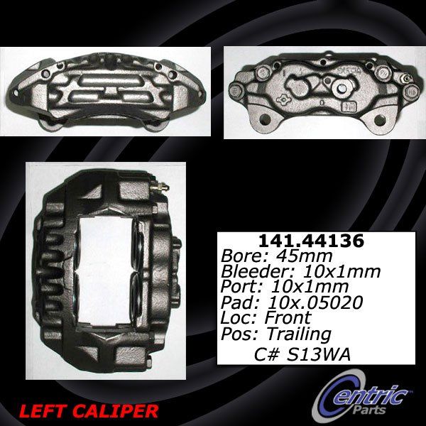 1990-1992 Toyota Land Cruiser Disc Brake Caliper - Front Left (Centric)
