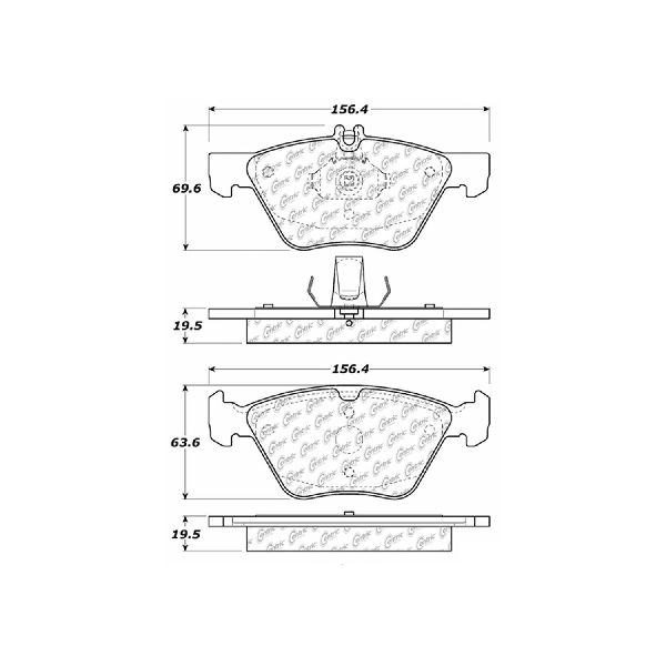 1998-2003 Mercedes-Benz CLK320 Disc Brake Pad Set - Front (Centric)