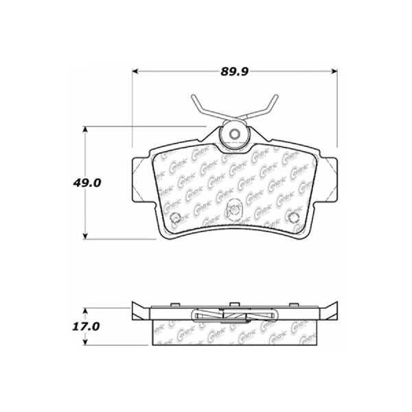 1994-2004 Ford Mustang Disc Brake Pad Set - Rear (Centric)