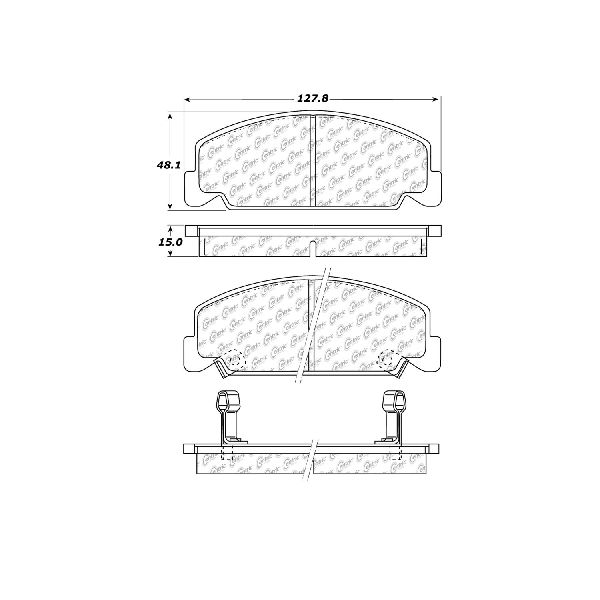 1988-2000 Honda Civic Disc Brake Pad Set - Front (Centric)
