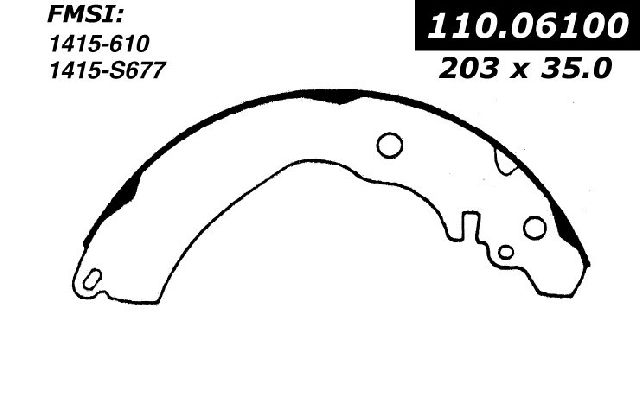 1993-1995 Dodge Colt Drum Brake Shoe - Rear (Centric)