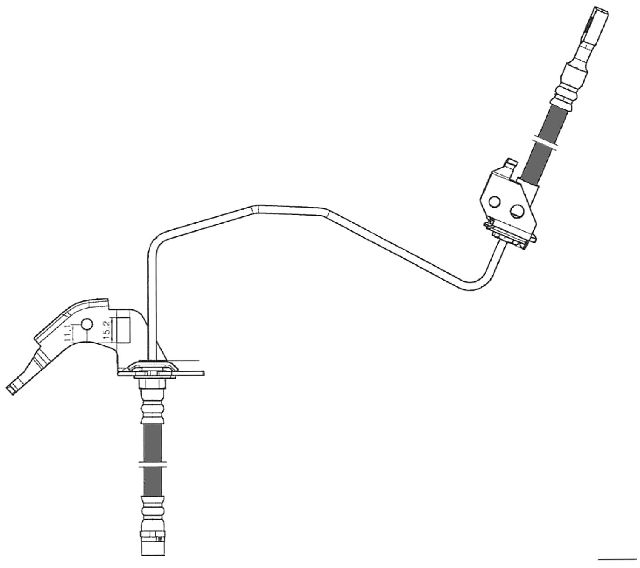 2008-2009 Saturn Astra Brake Hydraulic Hose - Rear Right (Centric)