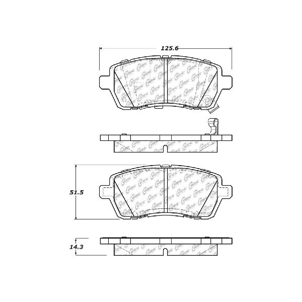 2011-2015 Mazda 2 Disc Brake Pad Set - Front (Centric)