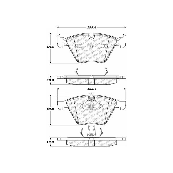 2004-2005 BMW 545i Disc Brake Pad Set - Front (Centric)