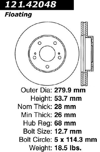 1990-1996 INFINITI Q45 Disc Brake Rotor - Front (Centric)