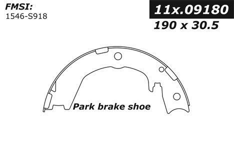 2007-2009 Hyundai Entourage Parking Brake Shoe - Rear (Centric)