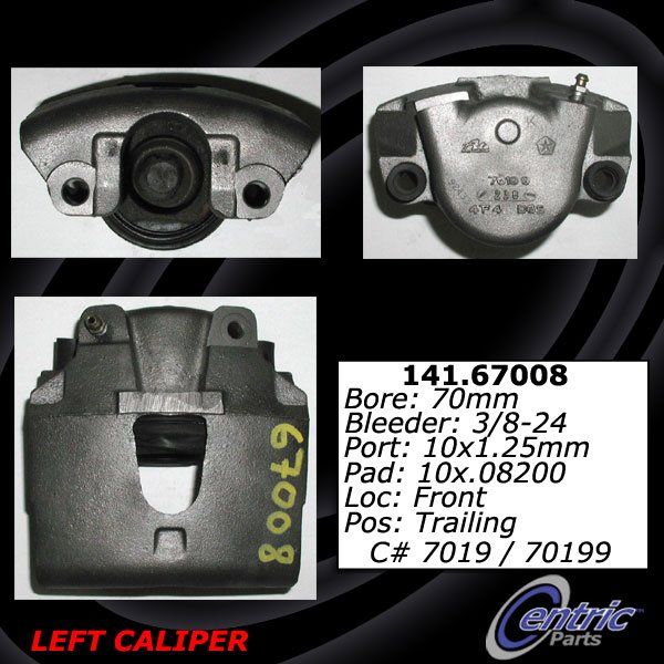 2000-2002 Dodge Durango Disc Brake Caliper - Front Left (Centric)