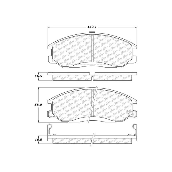 2003-2009 Kia Sorento Disc Brake Pad Set - Front (Centric)