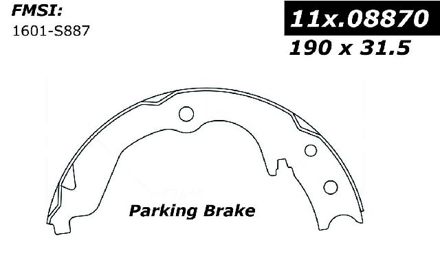 2012-2014 Subaru WRX Parking Brake Shoe - Rear (Centric)