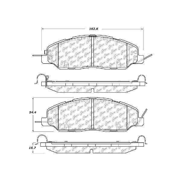 2011-2014 Ford Mustang Disc Brake Pad Set - Front (Centric)