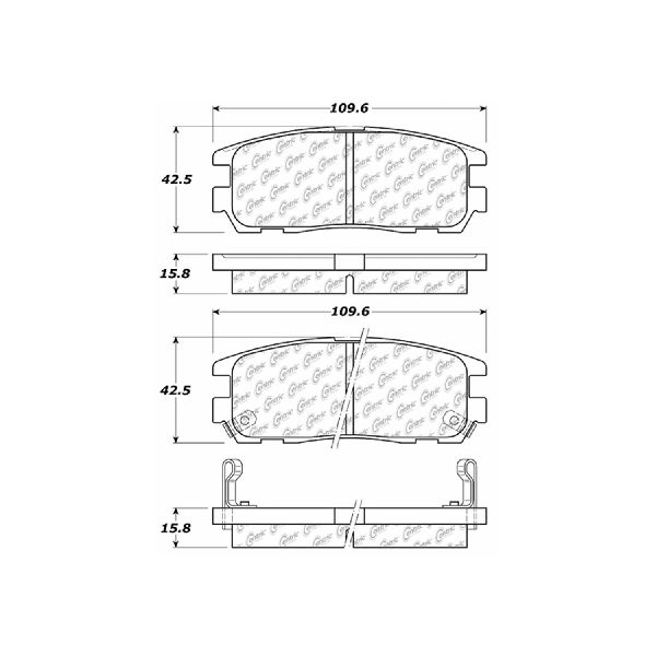 2002-2004 Isuzu Axiom Disc Brake Pad Set - Rear (Centric)