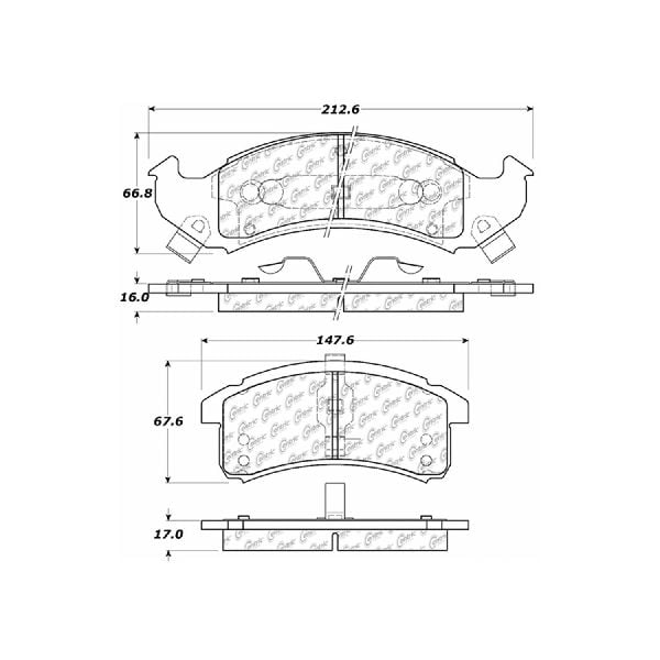 1992-1993 Cadillac Eldorado Disc Brake Pad Set - Front (Centric)