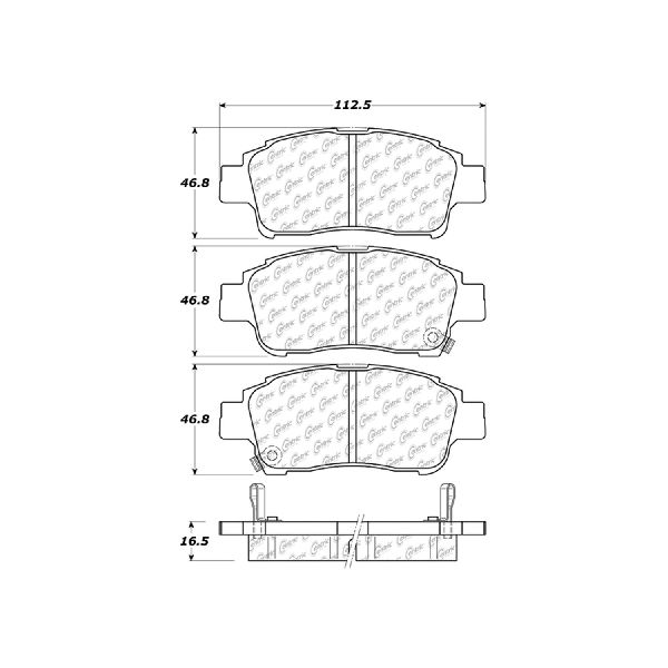2000 Toyota Echo Disc Brake Pad Set - Front (Centric)