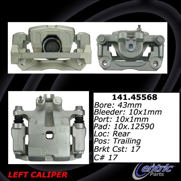 2007-2015 Mazda CX-9 Disc Brake Caliper - Rear Left (Centric)