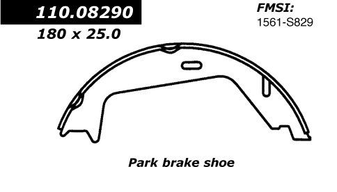 1999-2011 Volvo S80 Parking Brake Shoe - Rear (Centric)