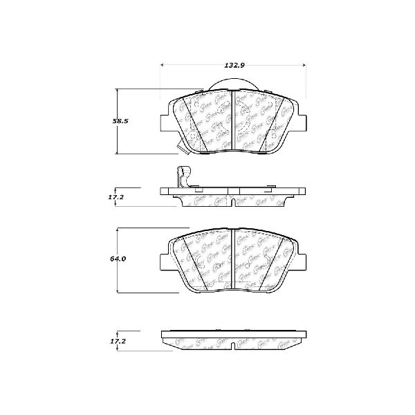 2011-2016 Kia Optima Disc Brake Pad Set - Front (Centric)