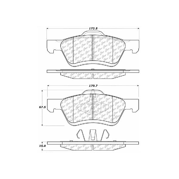 2005-2010 Mazda Tribute Disc Brake Pad Set - Front (Centric)