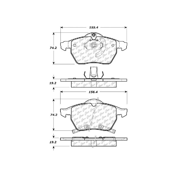1999-2003 Saab 9-3 Disc Brake Pad Set - Front (Centric)