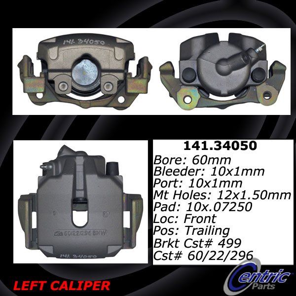 1996-2000 BMW 528i Disc Brake Caliper - Front Left (Centric)