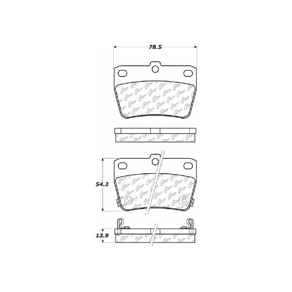 2004-2005 Toyota RAV4 Disc Brake Pad Set - Rear (Centric)